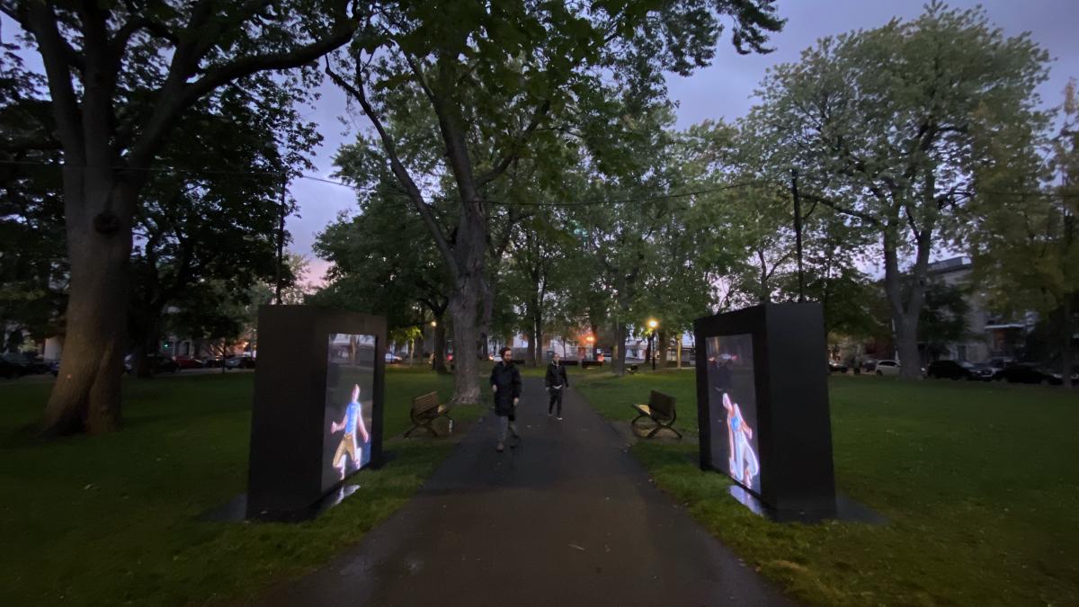 Conception d’une installation multimédia, DUO, Virginie Brunelle, Montréal, 2020