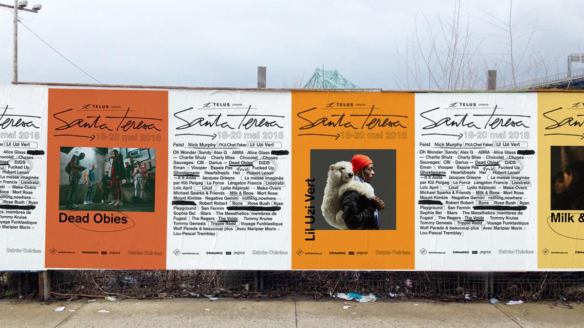 Identité graphique du Festival Santa Teresa, Montréal, 2018
