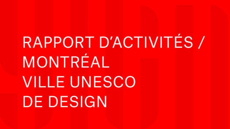 Couverture Rapport 2012-2015 Montréal Ville UNESCO de design