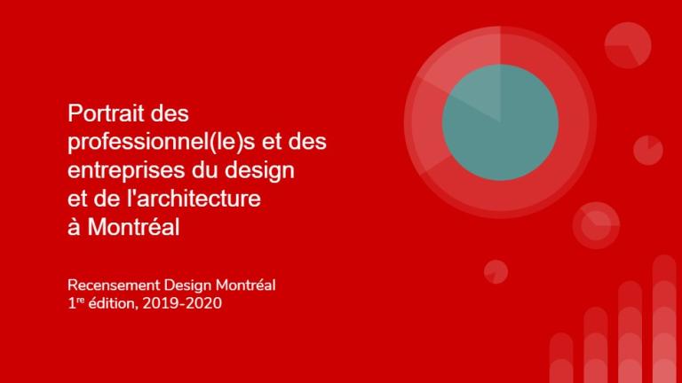 Highlights of the Design Montreal Census, 1st edition, 2019-2020