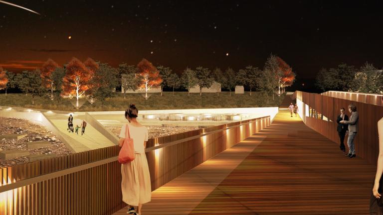 NIGHTIME VIEW - Lighting scheme for the jetty