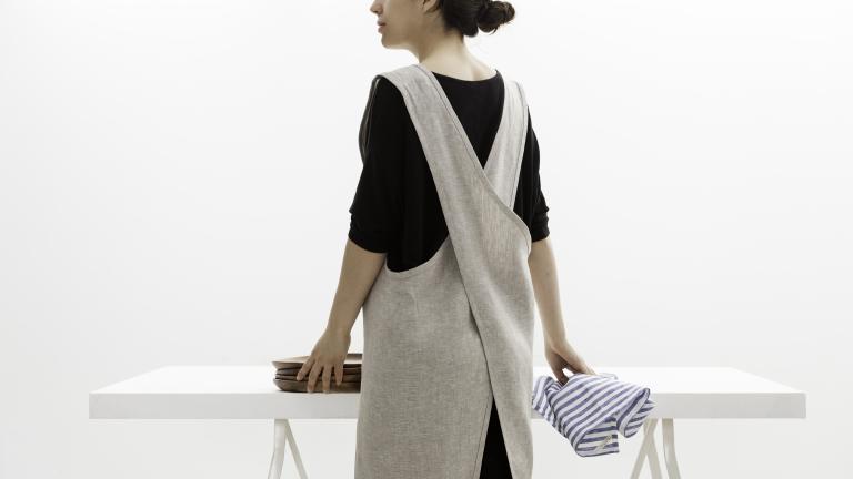 Linen Cross Back Apron, 2014