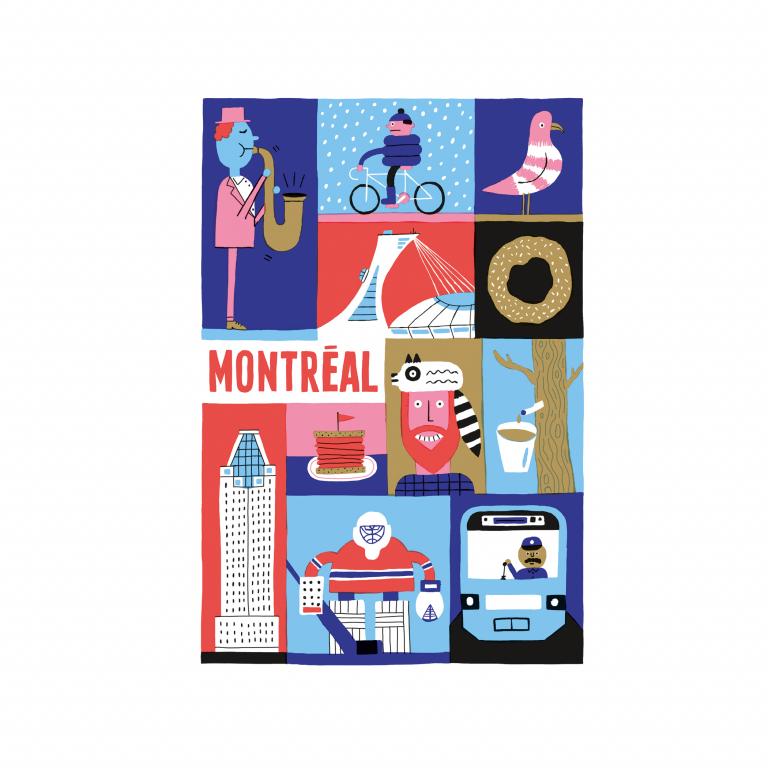 Carte postale, carte de souhaits et affichette — Images de Montréal (MTL)