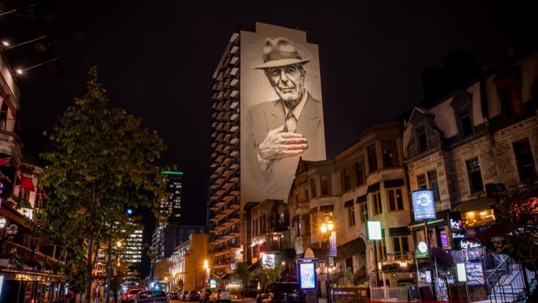 Leonard Cohen Mural, Montréal, 2019